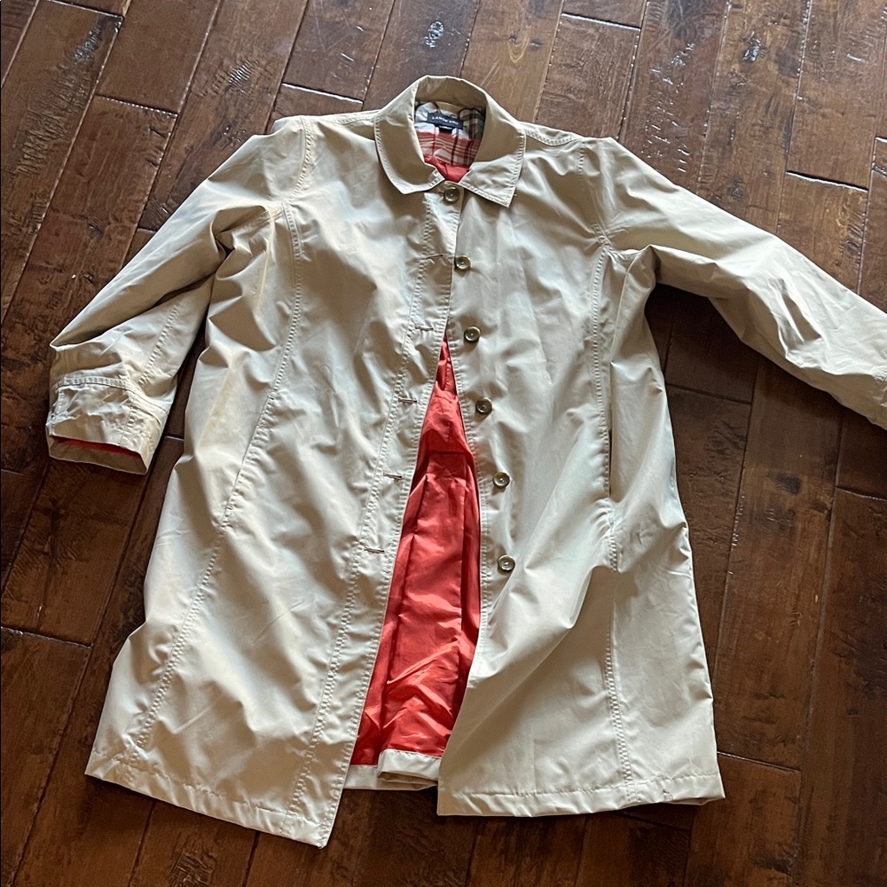 Lands' End Beige Trench Coat - 1x - Picture 5 of 5